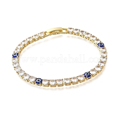 Brass Enamel Link & Charm Bracelets&nbsp;BJEW-Z094-02G-03A