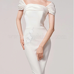 2Pcs 2 Style Flower Polyester Embroidery Appliques&nbsp;PATC-WR0001-01