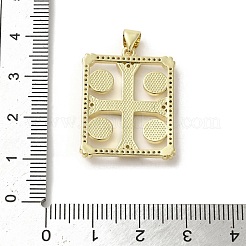 Brass Pave Shell Pendants&nbsp;KK-I708-17C-G