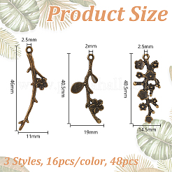 18Pcs 3 Styles Tibetan Style Alloy Pendants&nbsp;FIND-CA0010-84