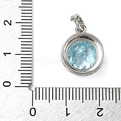 925 Sterling Silver Pave Cubic Zirconia Pendants&nbsp;STER-B009-01A-03