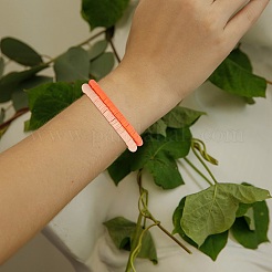 Polymer Clay Heishi Surfer Stretch Bracelets Set&nbsp;BJEW-SW00126
