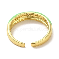 Rack Plating Brass Micro Pave Cubic Zirconia Cuff Rings&nbsp;RJEW-H228-06G
