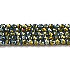 Electroplate Glass Beads Strands&nbsp;GLAA-H021-01A-FP05