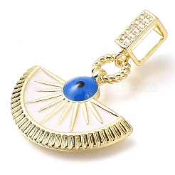 Brass Micro Pave Cubic Zirconia Pendants&nbsp;KK-S049-03G
