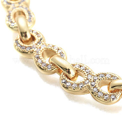 Infinity Cubic Zirconia Bracelets & Necklaces Jewelry Sets&nbsp;SJEW-M098-02G