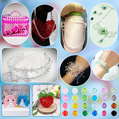 24 Colors Transparent Acrylic Beads&nbsp;TACR-PH0001-93A