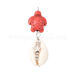 Natural Mixed Cowrie Shell Pendants&nbsp;PALLOY-JF03861