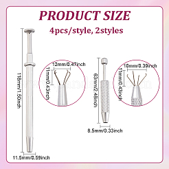 8Pcs 2 Styles Alloy 4-Claw Pick up Tool for Small Parts Pickup&nbsp;TOOL-ME0001-14