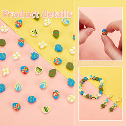 120Pcs 6 Colors Easter Themed Handmade Polymer Clay Beads&nbsp;CLAY-PH0001-92