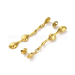 304 Stainless Steel Teardrop Stud Earrings&nbsp;EJEW-K296-01G