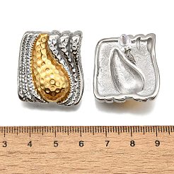 304 Stainless Steel Two-tone Stud Earrings for Women&nbsp;EJEW-R023-01GP-02
