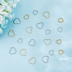 24Pcs 4 Style 201 Stainless Steel Linking Rings&nbsp;STAS-HY0001-19