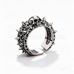 Alloy Skull Rivet Cuff Open Rings&nbsp;WGF9BFE-01