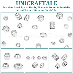 160Pcs 8 Styles Stainless Steel Spacer Beads&nbsp;STAS-UN0051-22