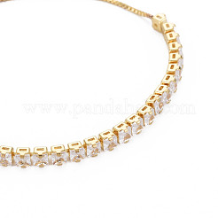 Cubic Zirconia Tennis Bracelet&nbsp;BJEW-T020-03A-02G