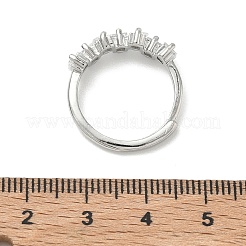 Adjustable Brass Micro Pave Cubic Zirconia Finger Rings&nbsp;RJEW-C163-26B-P