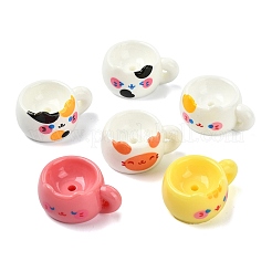 30Pcs 6 Colors Opaque Resin Cat Mark Cup Display Decorations&nbsp;DJEW-CJ0001-35