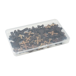 60Pcs 6 Styles Religion Wood Pendants&nbsp;WOOD-FS0002-51