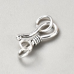 4Pcs 925 Sterling Silver S-Hook Clasps&nbsp;STER-BC0004-030B