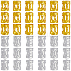 300Pcs 2 Colors Aluminum Dreadlocks Beads Hair Decoration&nbsp;ALUM-PA0001-02