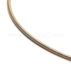 Adjustable Slider 201 Stainless Steel Round Snake Chain Necklaces&nbsp;NJEW-K270-01G-01