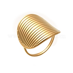 Oval 304 Stainless Steel Cuff Rings for Women&nbsp;LS-RJEW-G339-01G