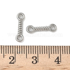 304 Stainless Steel Twisted Bar Connrctor Charms&nbsp;STAS-L300-002P