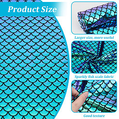 Fish Scale Pattern Polyester Fabric&nbsp;DIY-WH20081-102