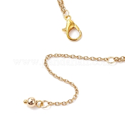 3Pcs 3 Styles Brass Clover Cross Moon Star Link 304 Stainless Steel Cable Chain Anklets for Women&nbsp;AJEW-AN00748