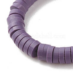 Handmade Polymer Clay Heishi Beads Finger Ring for Women&nbsp;RJEW-JR00426