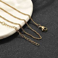 201 Stainless Steel Twisted Chain Necklaces&nbsp;NJEW-R023-09G