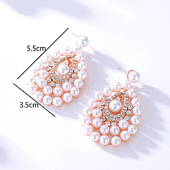Imitation Pearl Teardrop Dangle Stud Earrings&nbsp;DM1543