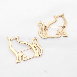 Cat Outline Alloy Brooch&nbsp;PW-WG63C11-01