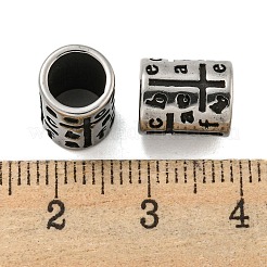 Column 304 Stainless Steel European Beads&nbsp;STAS-E214-10AS-03