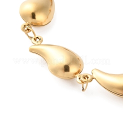 Stainless Steel Water Drop Link Chain Bracelets for Women&nbsp;BJEW-Z076-05G