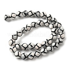 Tibetan Style Turtle Back Pattern dZi Beads Strands&nbsp;G-G036-10mm