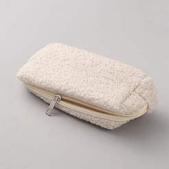 Large Capacity Plush Makeup Zipper Bags&nbsp;ABAG-WH0063-125B