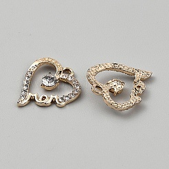 Alloy Crystal Rhinestone Pendants&nbsp;ALRI-WH0001-16G
