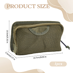 Rectangle Nylon Mesh Tool Storage Bags for Outdoor&nbsp;ABAG-WH0063-151