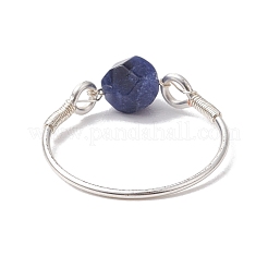 Faceted Round Natural Rose Quartz & Amethyst & Fluorite & Carnelian & Sodalite Beads Finger Rings&nbsp;RJEW-JR00792
