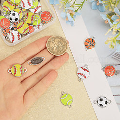 42Pcs 7 Styles Sports Ball Theme Alloy Enamel Connector Charms&nbsp;ENAM-CA0001-81