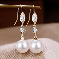 12Pcs Brass Horse Eye Earring Hooks&nbsp;KK-BC0008-75
