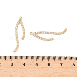 Brass Micro Pave Cubic Zirconia Pendants&nbsp;KK-A281-01G