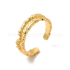 Brass Open Cuff Ring for Women&nbsp;RJEW-A015-03G
