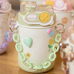 6Pcs 6 Colors Acrylic Cable Chain Short Bag Straps&nbsp;FIND-WR0009-21