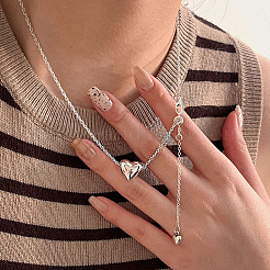2Pcs 925 Sterling Silver Spring Gate Rings&nbsp;STER-BBC0006-74A