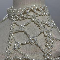 Plastic Imitation Pearl Round Beaded Tassel Bridal Shoulder Arm Chains&nbsp;FS-WGD7178-01