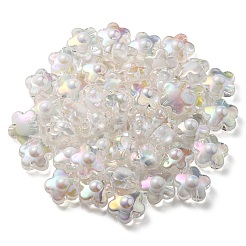 UV Plating Rainbow Iridescent Transparent Acrylic Beads&nbsp;OACR-C007-03A