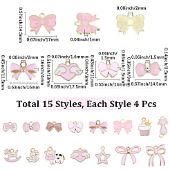 60Pcs 15 Styles Alloy Enamel Pendants&nbsp;ENAM-BM0001-08
